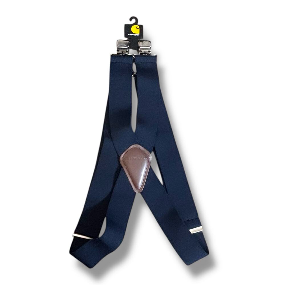 Carhartt Navy Blue Utility‎ Heavy-Duty Clip Suspenders New In Packaging